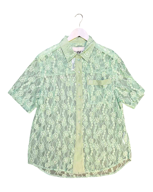 Size M | Blanca Green Lace Shirt