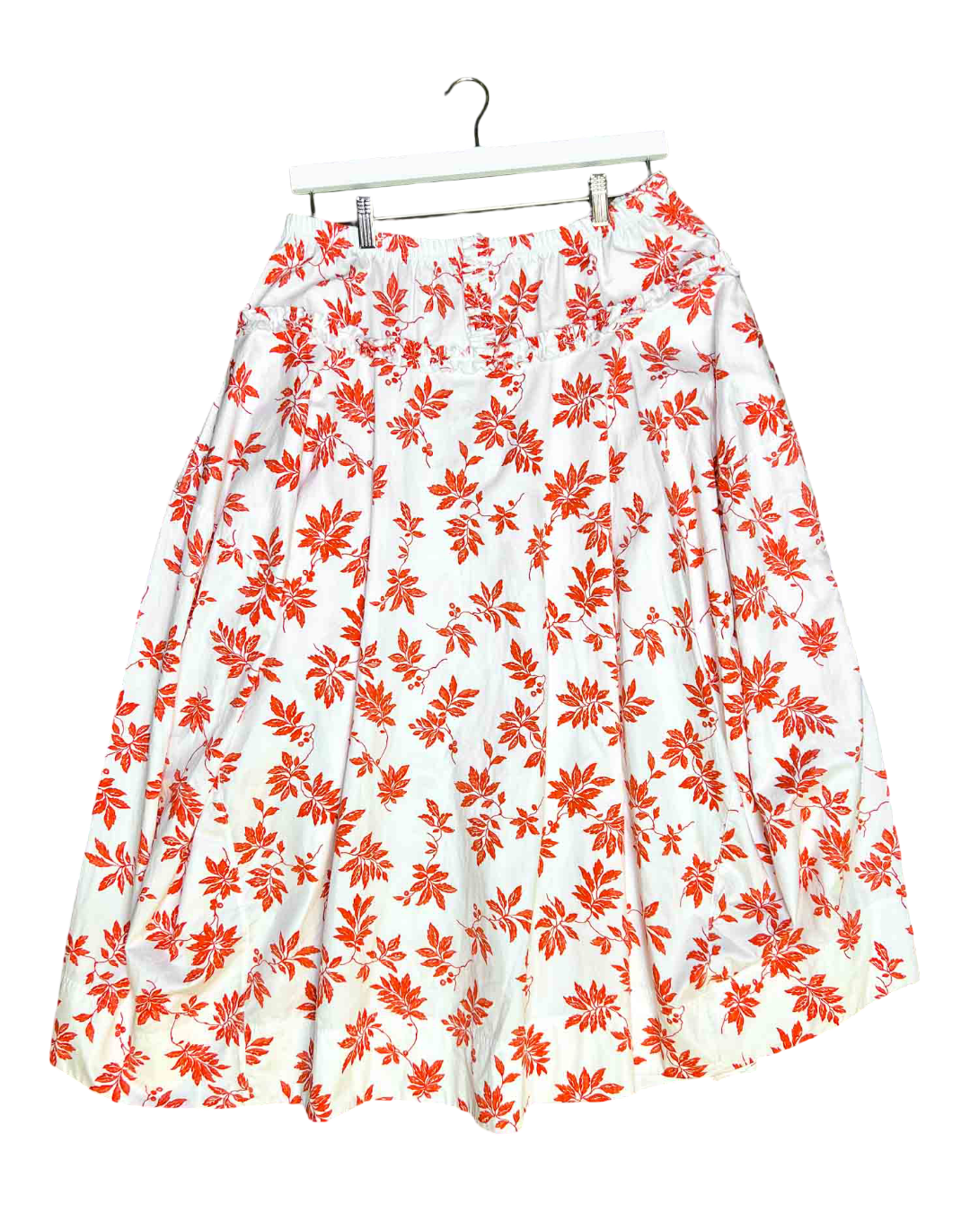 Size 4 (XL) | Lee Mathews Cotton Floral Midi Skirt