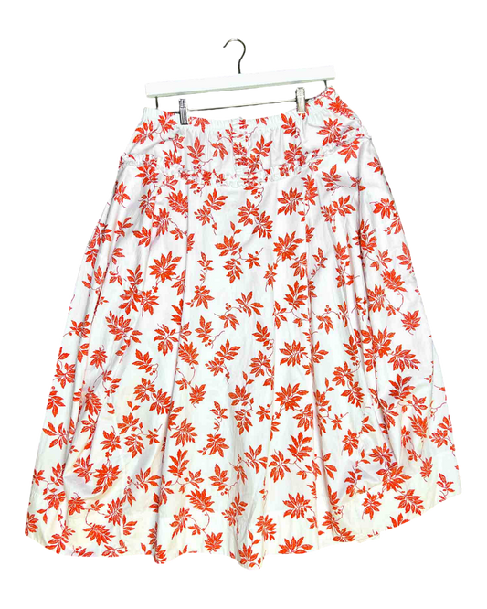Size 4 (XL) | Lee Mathews Cotton Floral Midi Skirt
