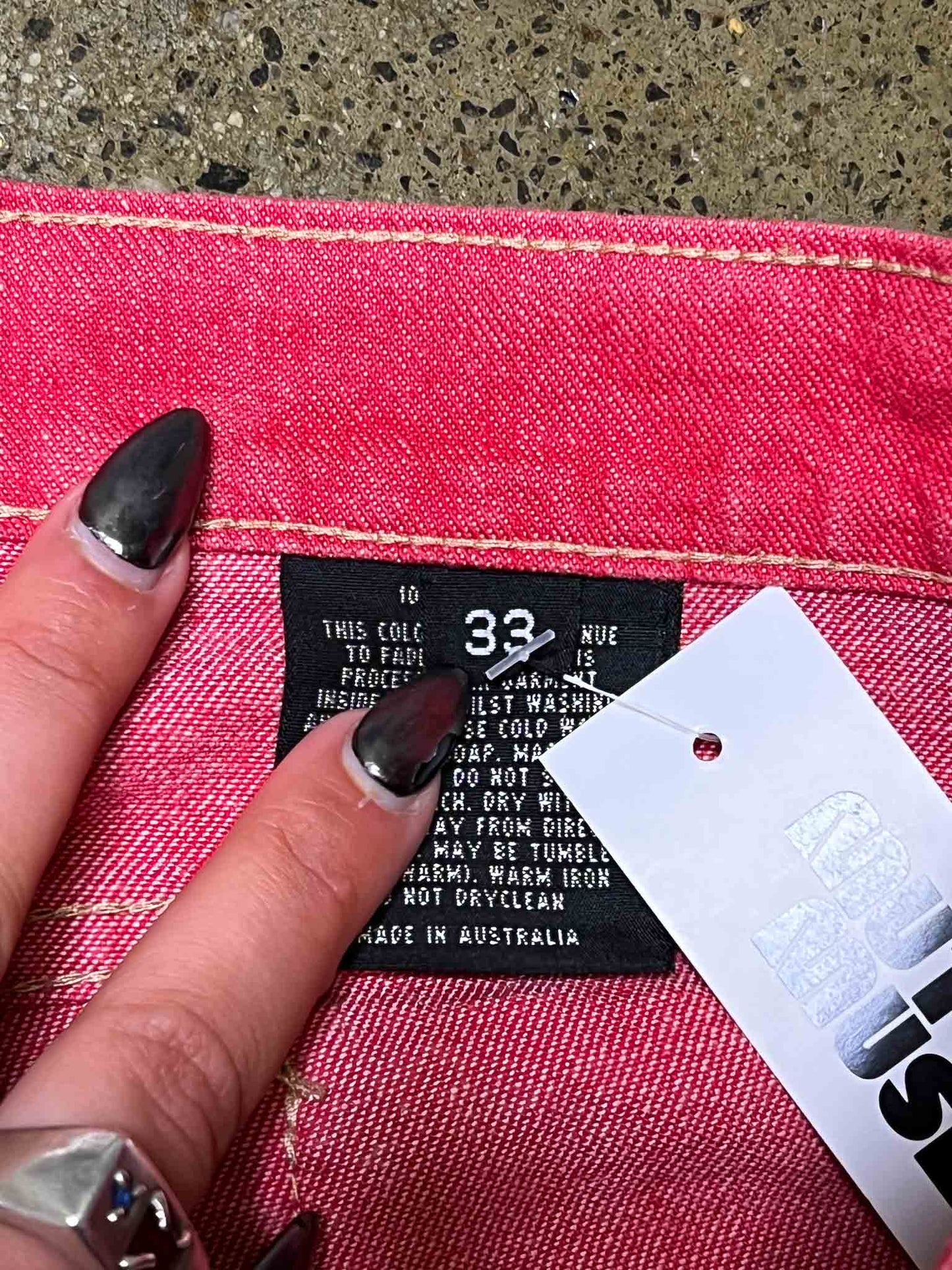 Size 33 | Bettina Liano Cropped Red Jeans