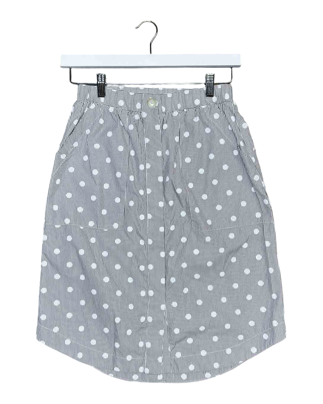 Size XS | Kloke Cotton Pinstripe Midi Skirt