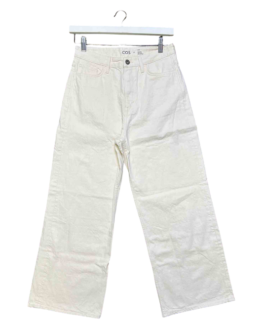 Size 27 | COS Wide Leg Ecru Jeans
