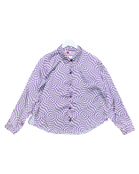 Size M | Lisa Says Gah Checkerboard Shirt