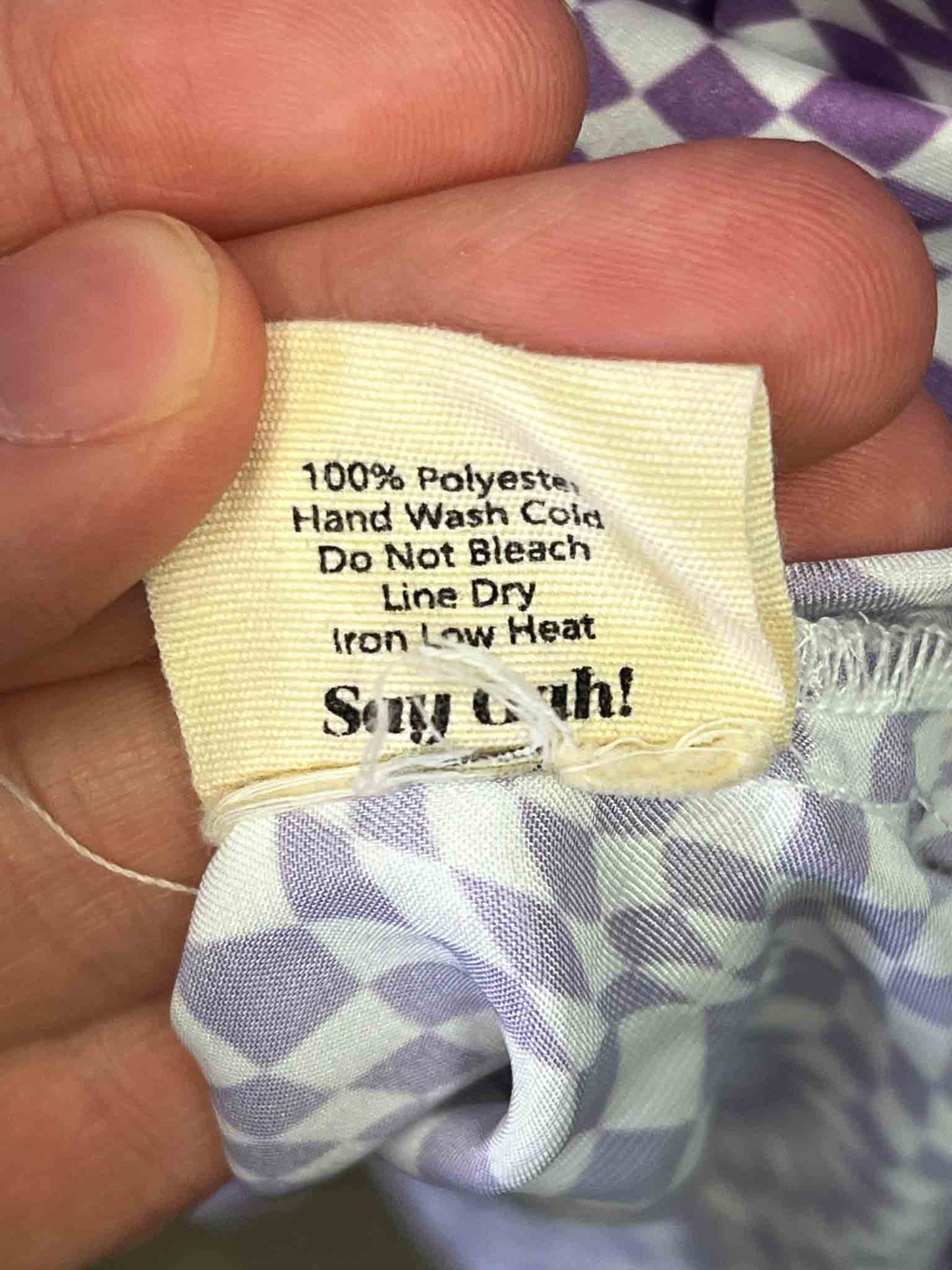 Size M | Lisa Says Gah Checkerboard Shirt