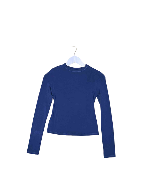 Size M | Skims Navy Long-Sleeve Top