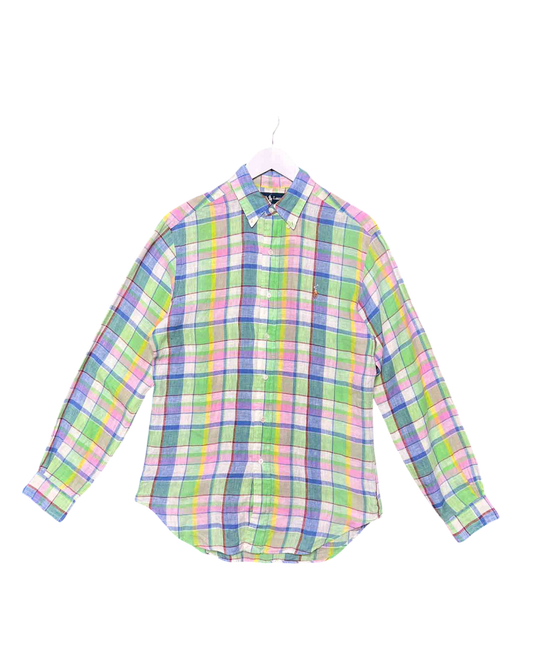 Size S | Ralph Lauren Plaid Linen Shirt