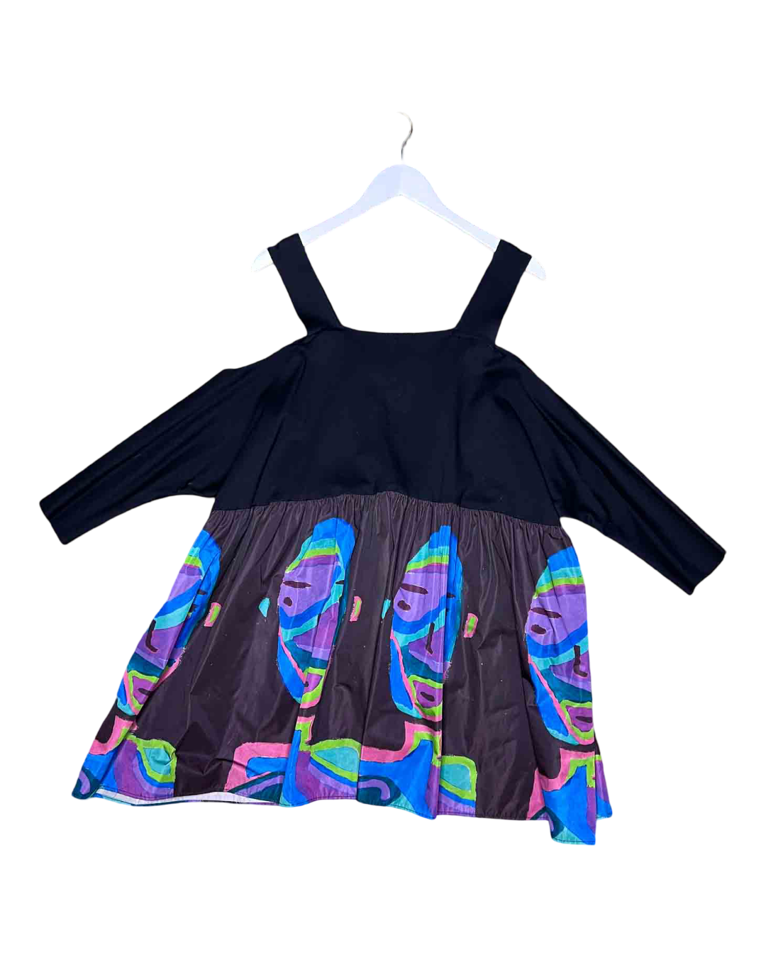 Size 8 | Fool Abstract Off-shoulder Babydoll Top