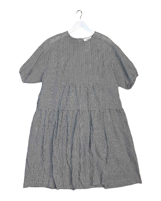 Size M | Kloke Gingham Tiered Midi Dress