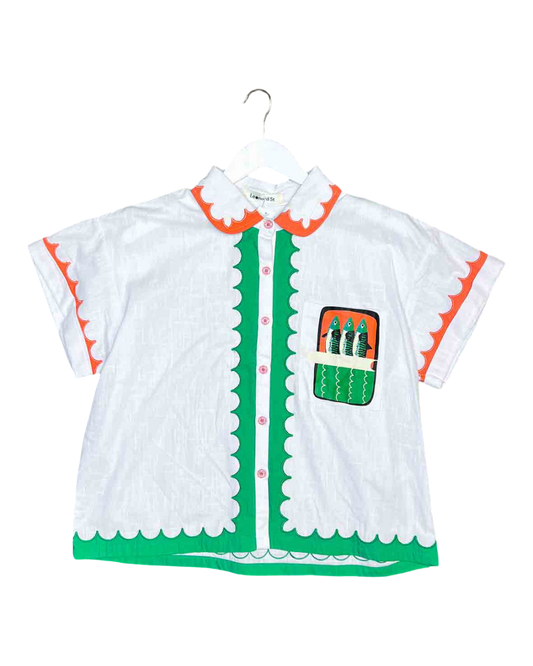 Size 12 (L) | Leonard St Pink Sardine Shirt NWT