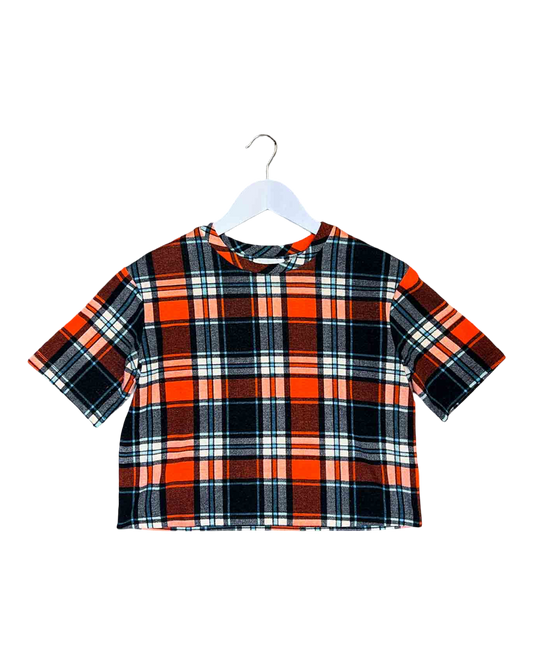 Size 8 (S) | Leonard St Check Crop T-shirt