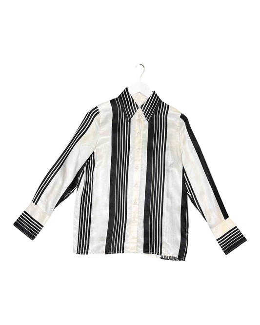 Size 34 (XS) | COS Stripey Satin Shirt