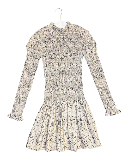 Size 0 (XS) | SIR The Label Sachi Long Sleeve Ruched Mini Dress