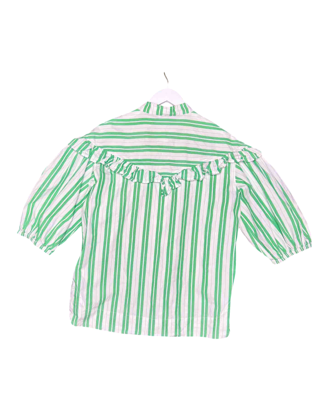 Size 42 (14) | Ganni Cotton Striped Button Blouse