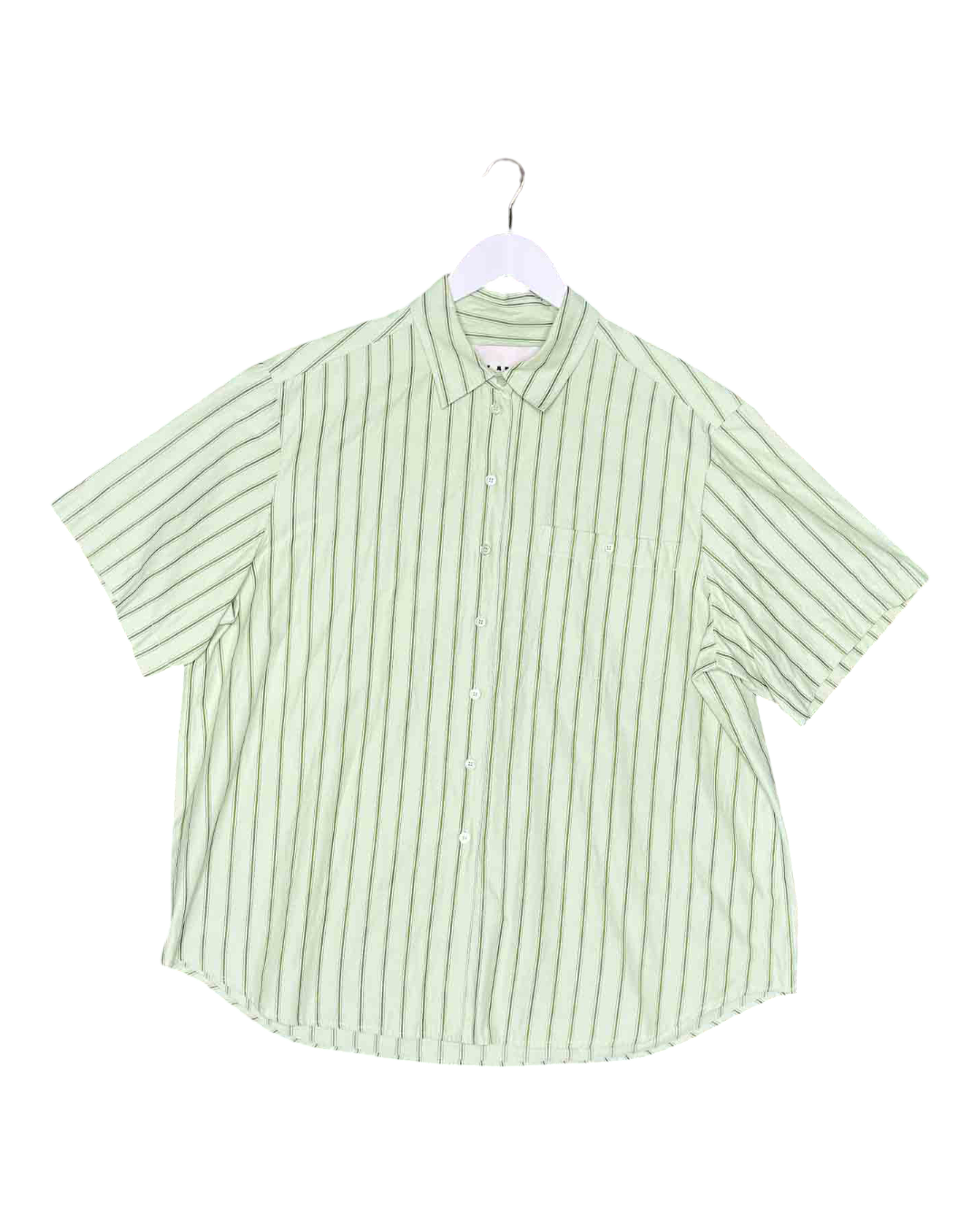Size M/L | Blanca Green Stripe Cotton Shirt