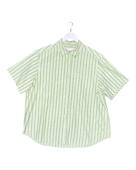 Size M/L | Blanca Green Stripe Cotton Shirt