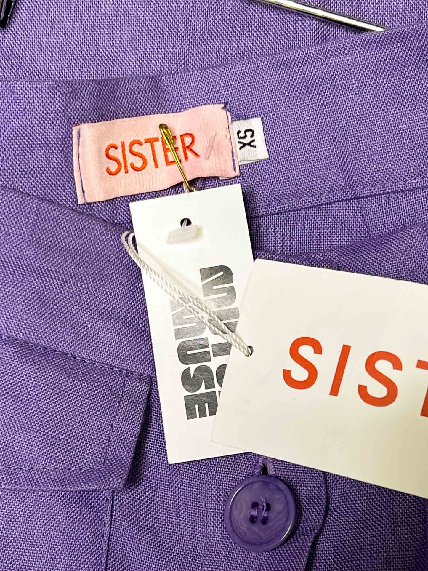 Size XS | Sister Purple Linen Midi Skirt NWT