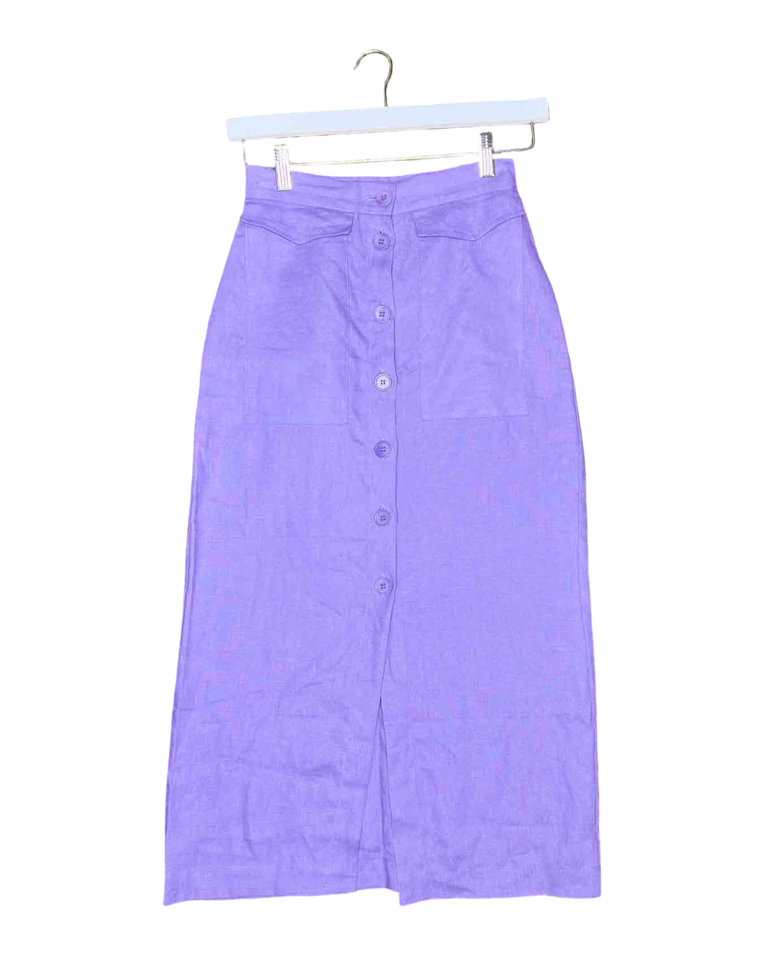 Size XS | Sister Purple Linen Midi Skirt NWT