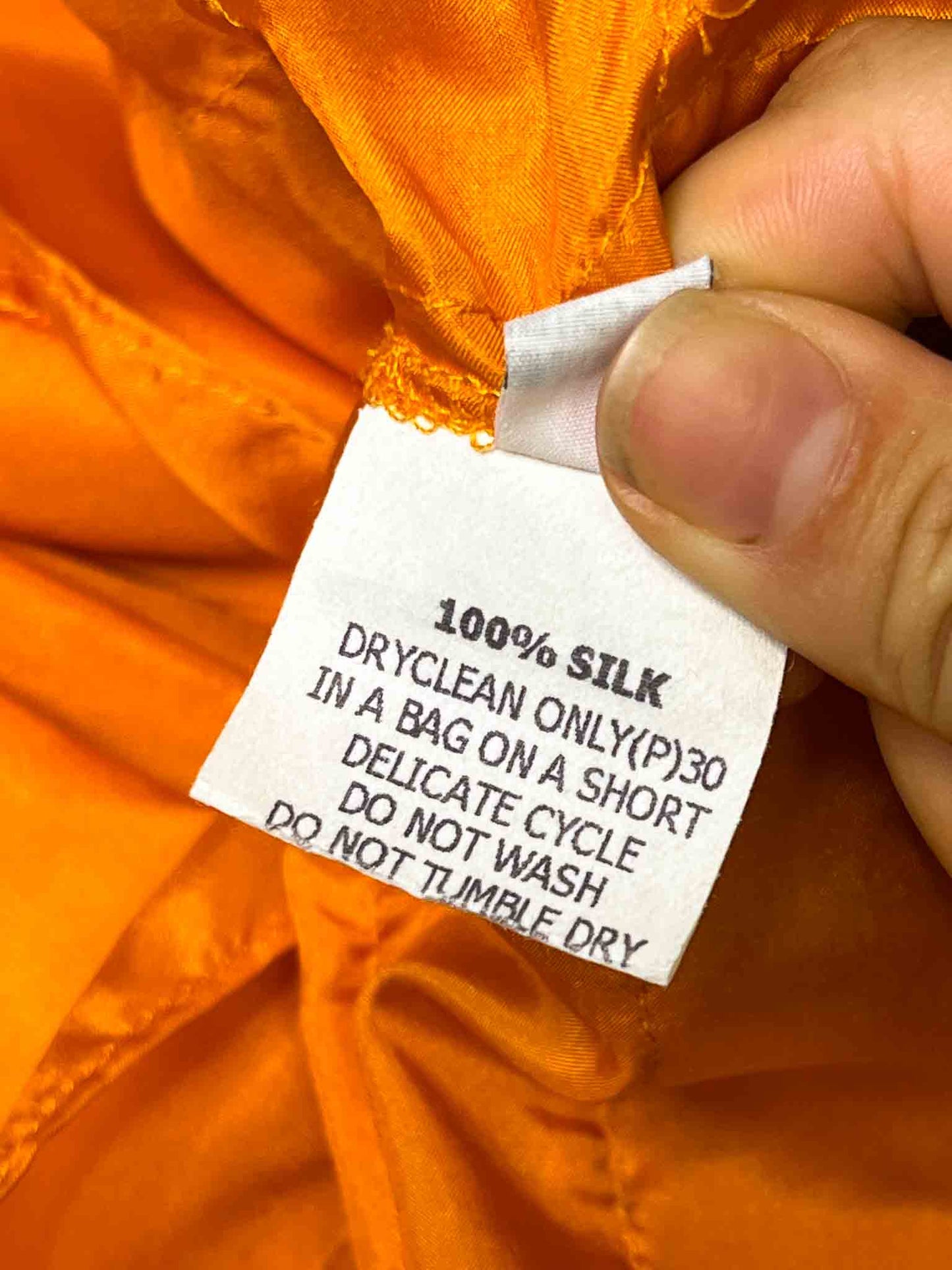 Size 10 | Easton Pearson Orange Silk Ruffle Skirt