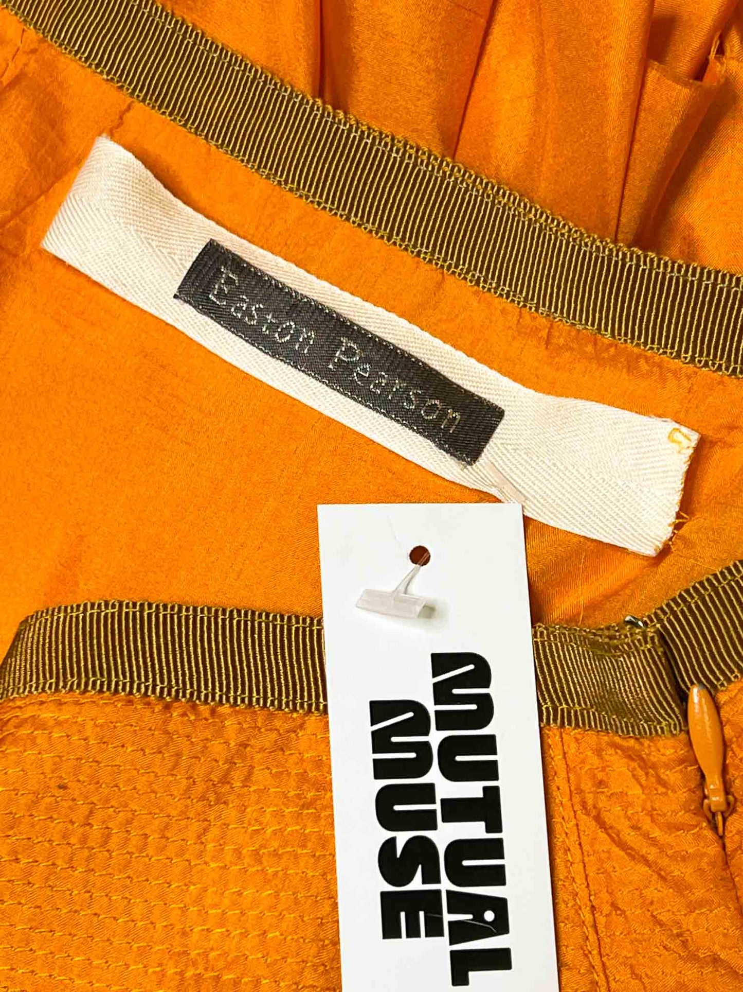 Size 10 | Easton Pearson Orange Silk Ruffle Skirt