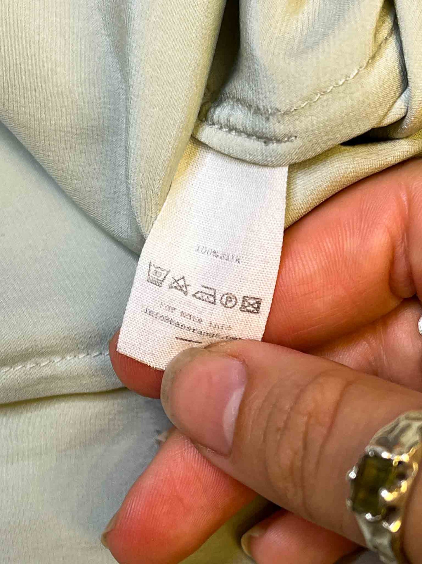 Size XS | Baserange Mint Silk Midi Skirt