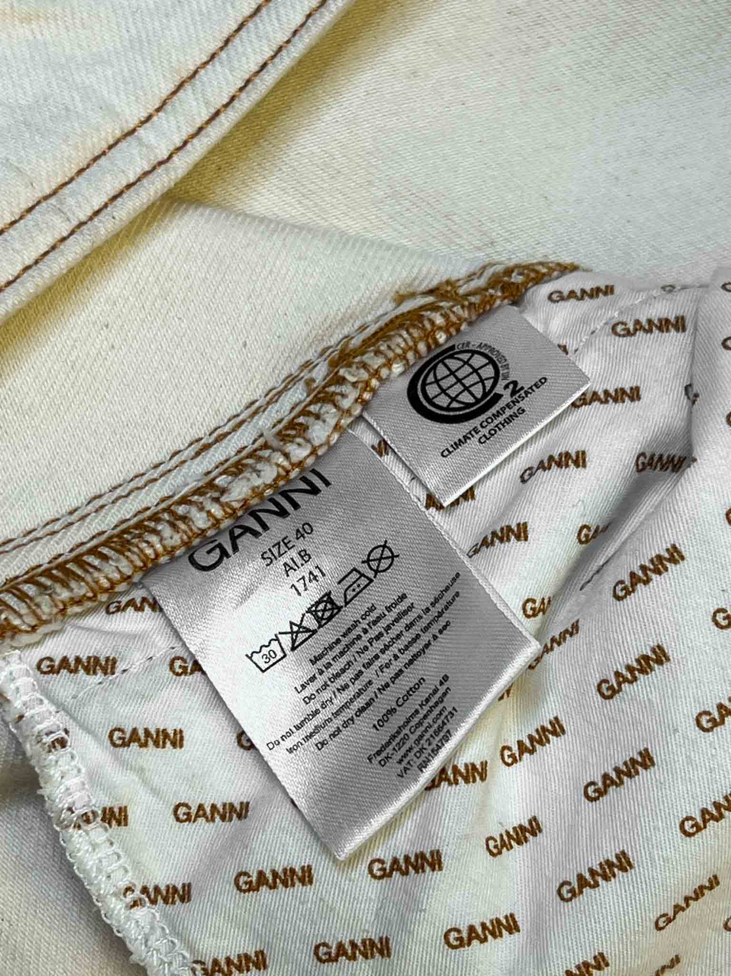 Siuze 40 (M) | Ganni Asymmetric Denim Mini Skirt