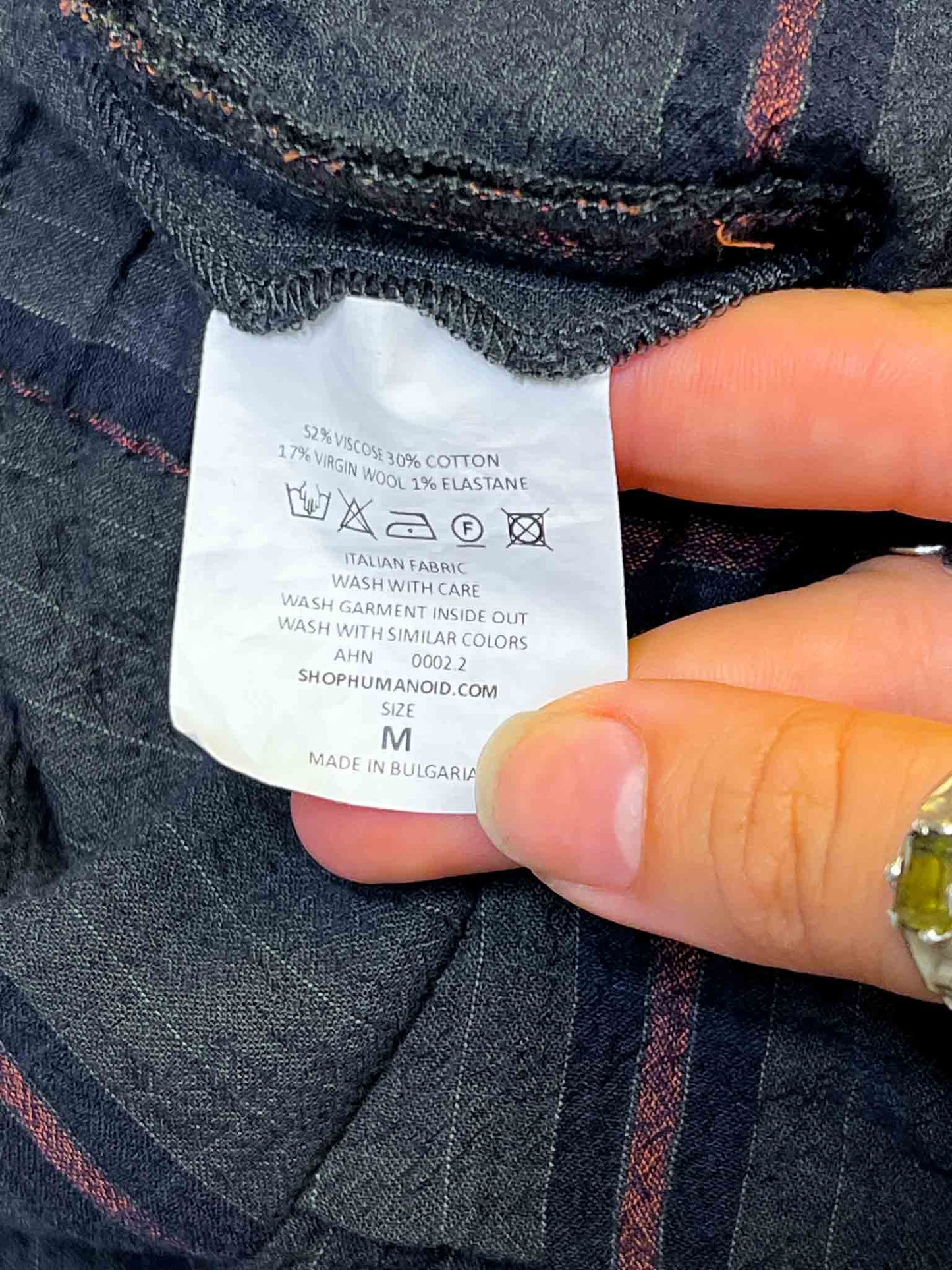 Size M | Humanoid A-Line Stripe Midi Skirt