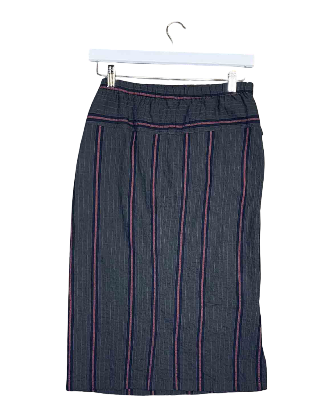Size M | Humanoid A-Line Stripe Midi Skirt