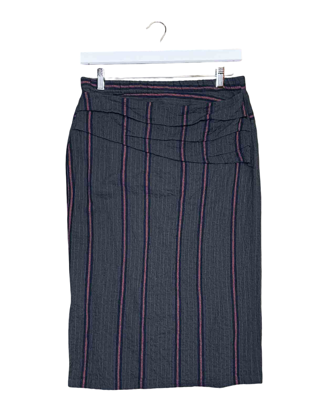 Size M | Humanoid A-Line Stripe Midi Skirt