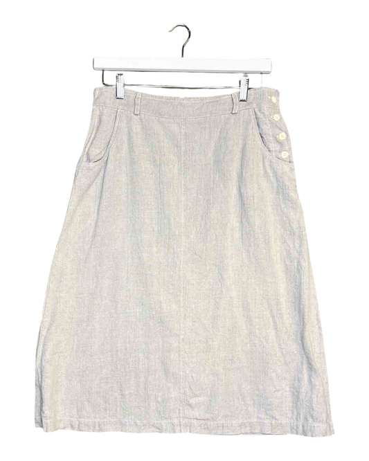 Size 1 (S) | Metta Melbourne Flax Linen Midi Skirt