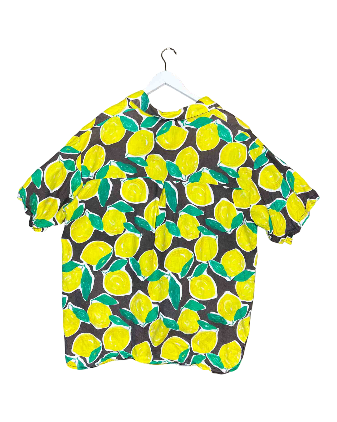 Size L | Ivy Niu Lemon Linen Short Sleeve Shirt