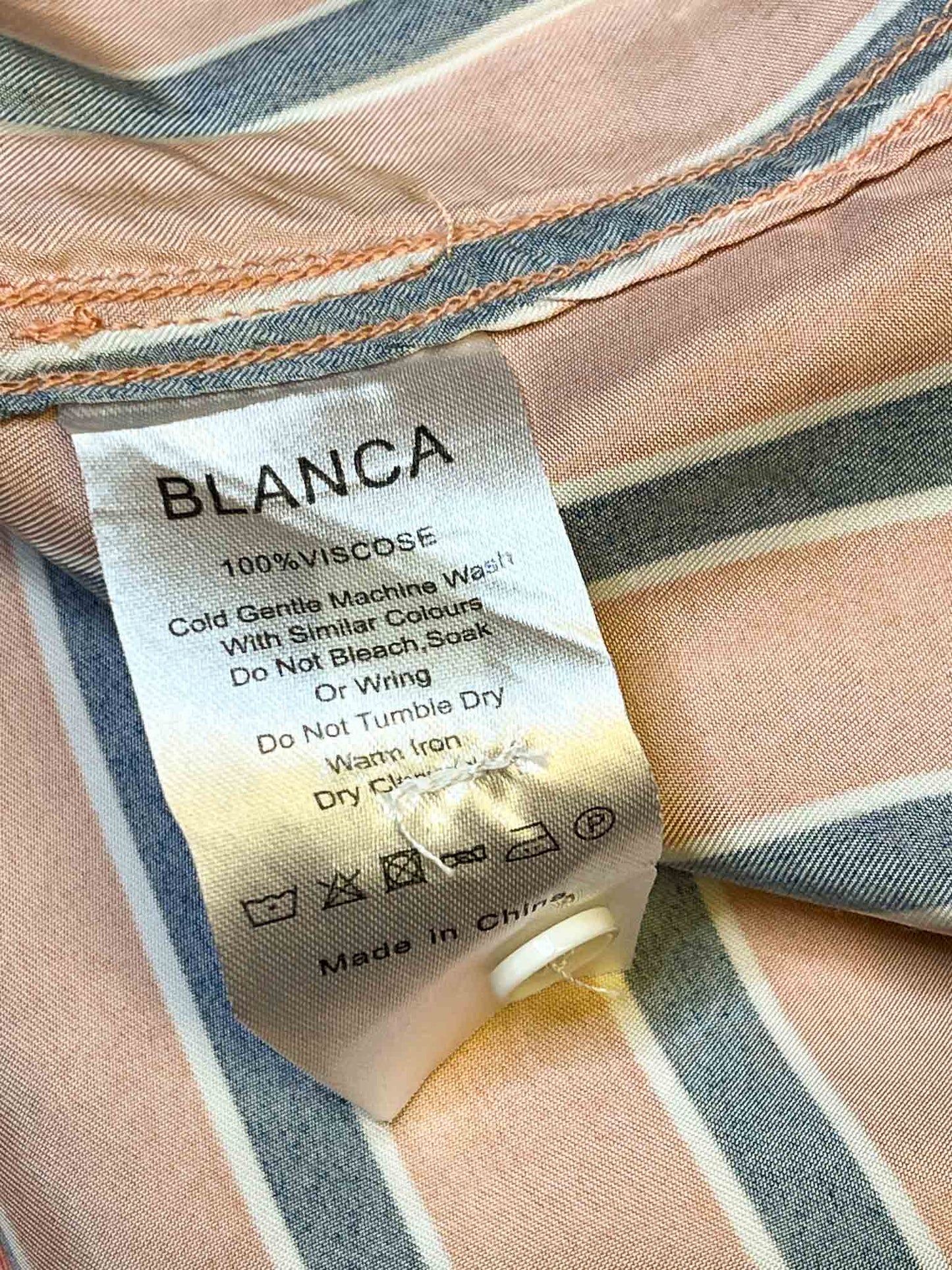 Size L | Blanca Striped Silky Oversized Shirt