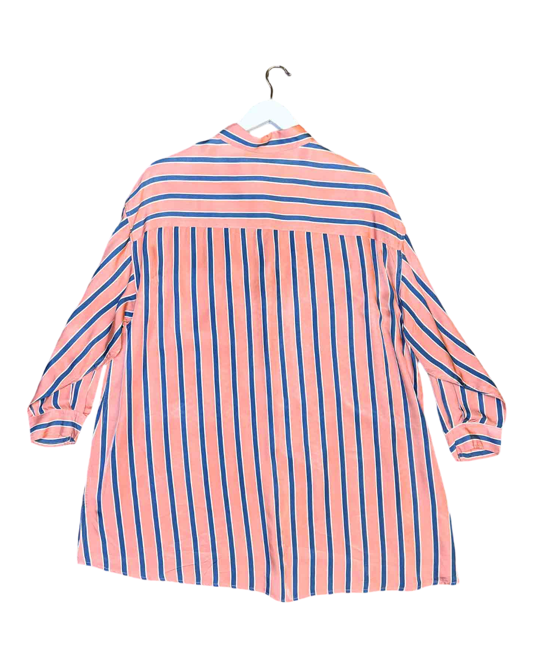 Size L | Blanca Striped Silky Oversized Shirt