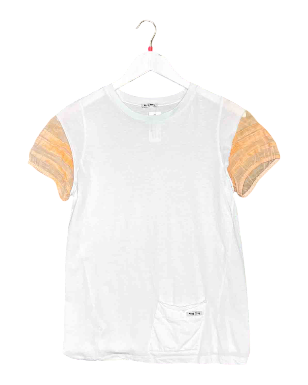 Size L | Miu Miu Pink Puffy Sleeves T-shirt