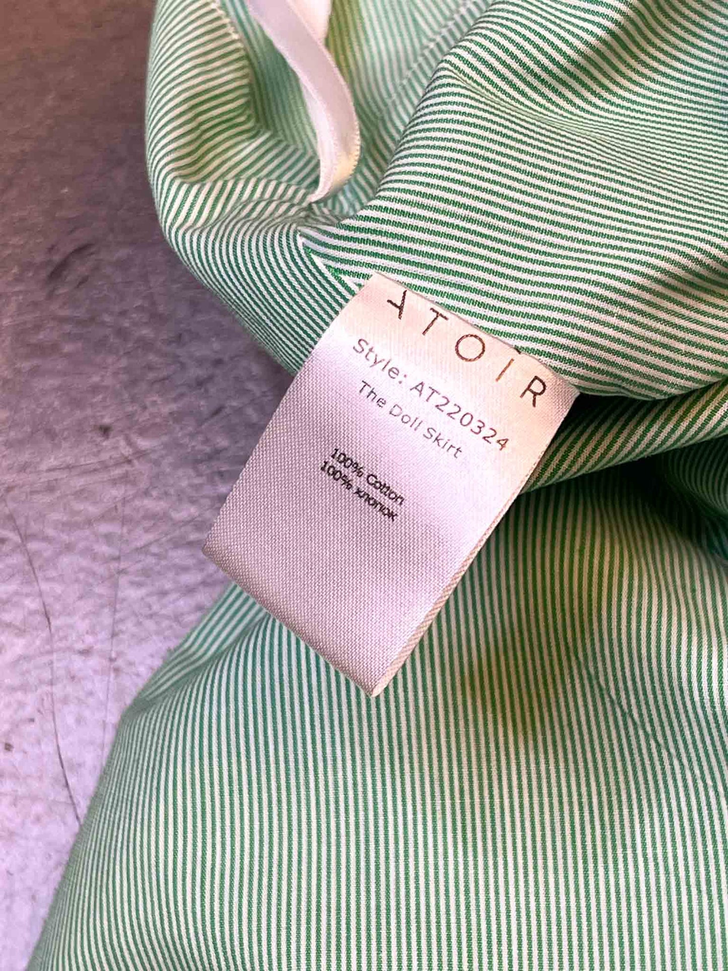 Size L | Atoir Striped Cotton Mini Skirt