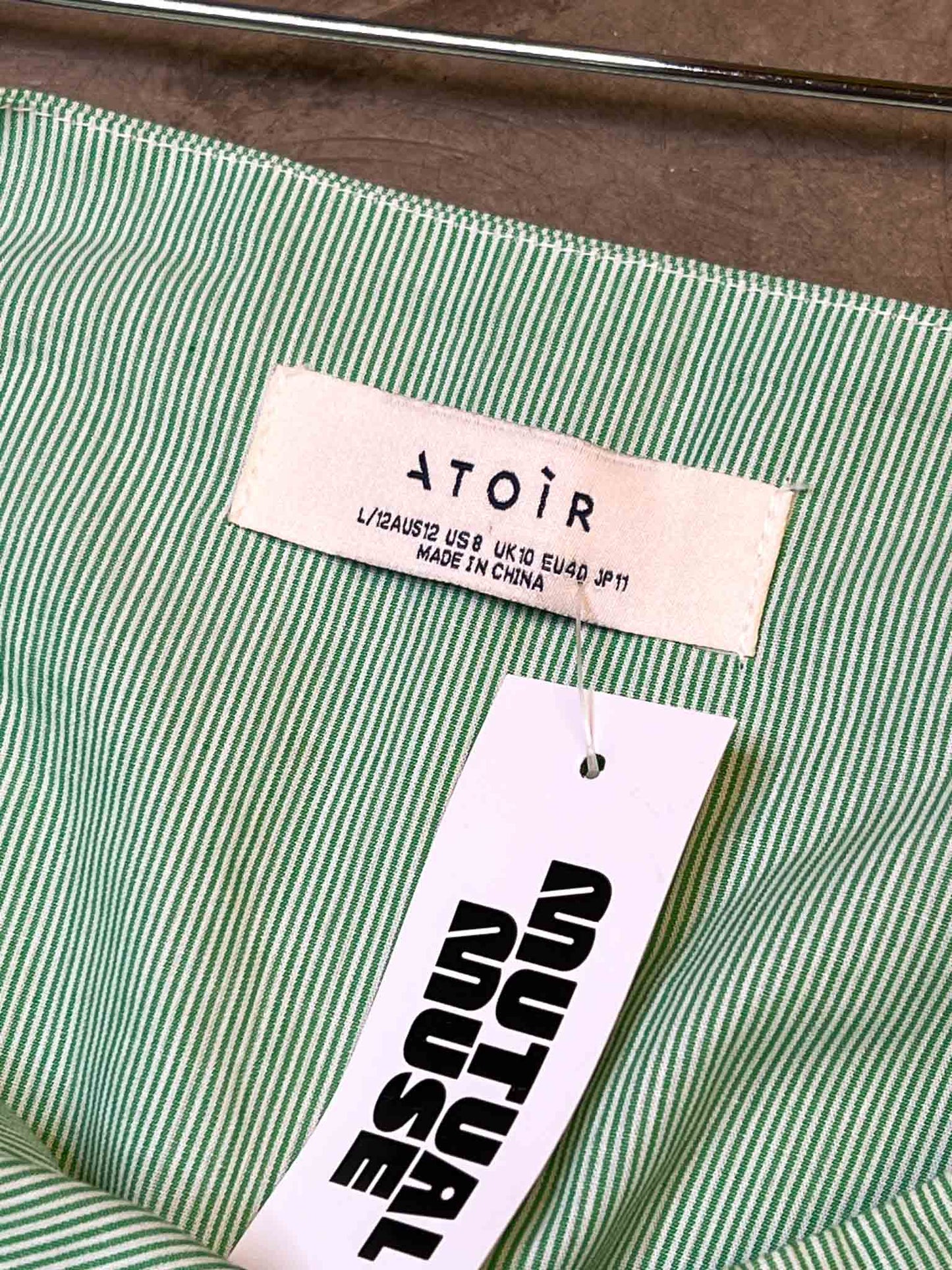 Size L | Atoir Striped Cotton Mini Skirt