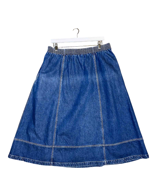 Size XXL | Kowtow Denim Midi Contrast Skirt