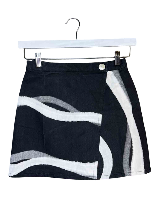 Size 0 (XS) | SUKU Swirl Wrap Mini Skirt