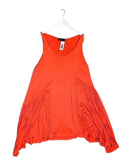Size 3 (L) | Comma Gathered Orange Mini Dress