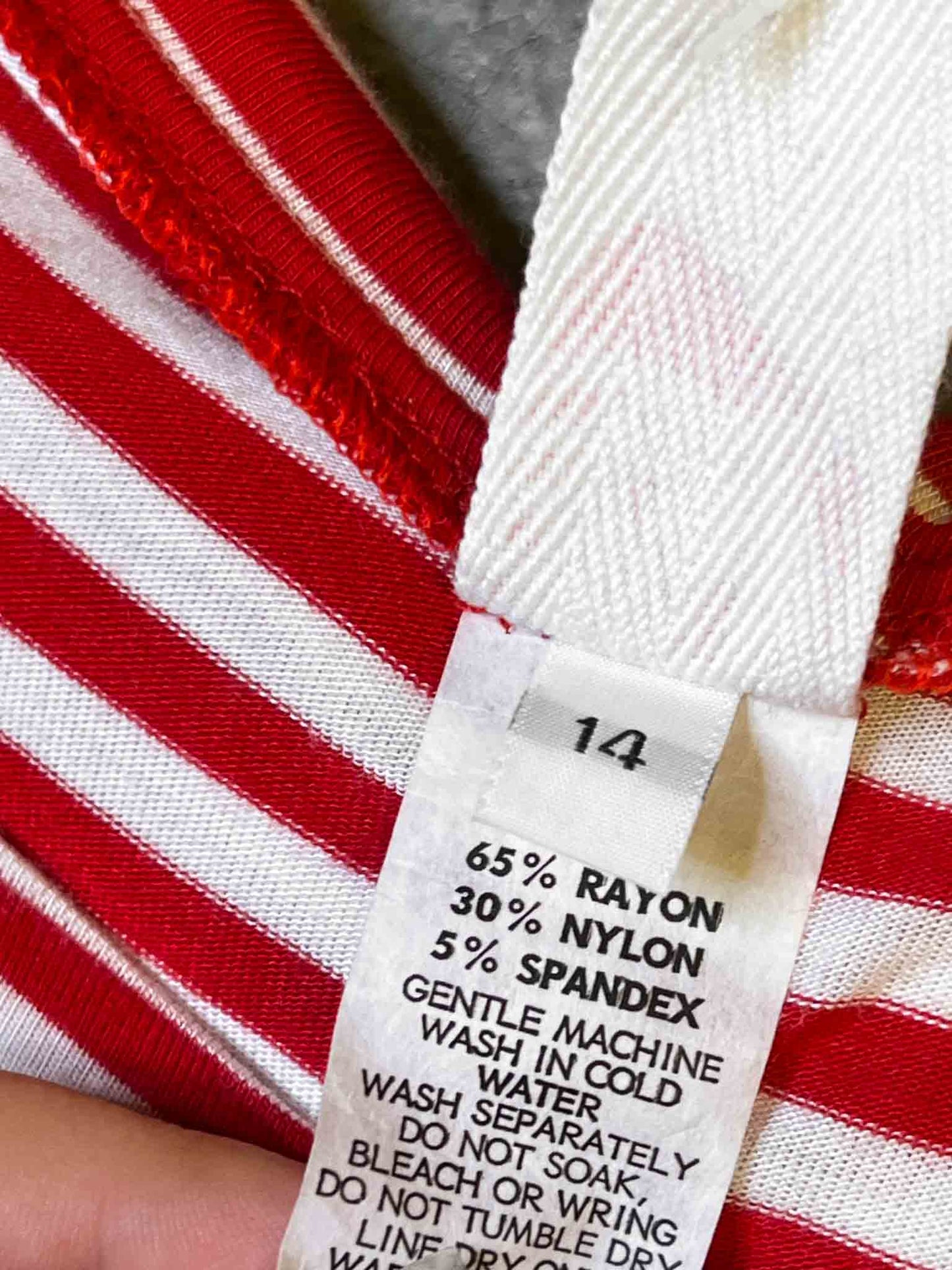 Size 14 | Fool Stripey Red Hooded Dress