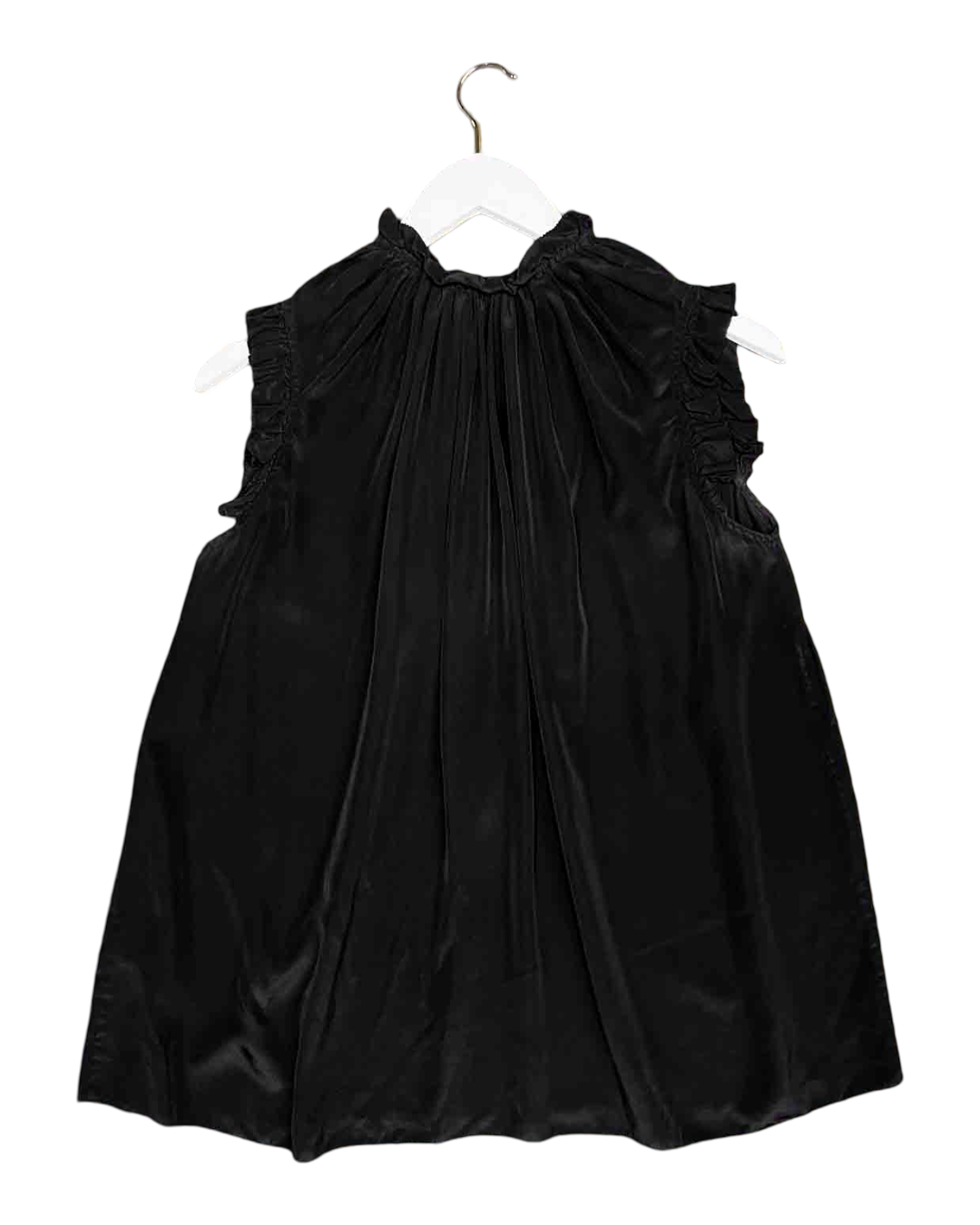 Size 0 (XS) | Zimmerman Frilly Black Silk Blouse