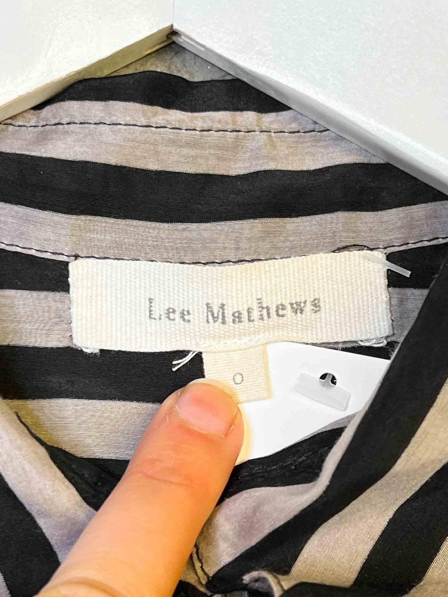 Size 0 (XS) | Lee Mathews Silk & Cotton Striped Shirt