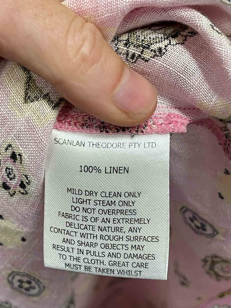 Size 6 | Scanlan Theodore Linen Jewel Print Dress