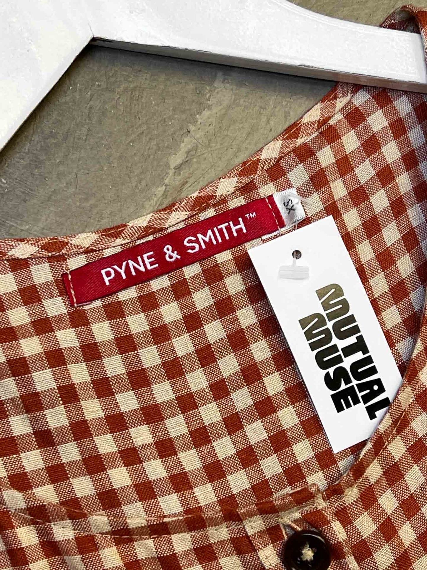 Size XS | Pyne & Smith Linen Gingham Dress