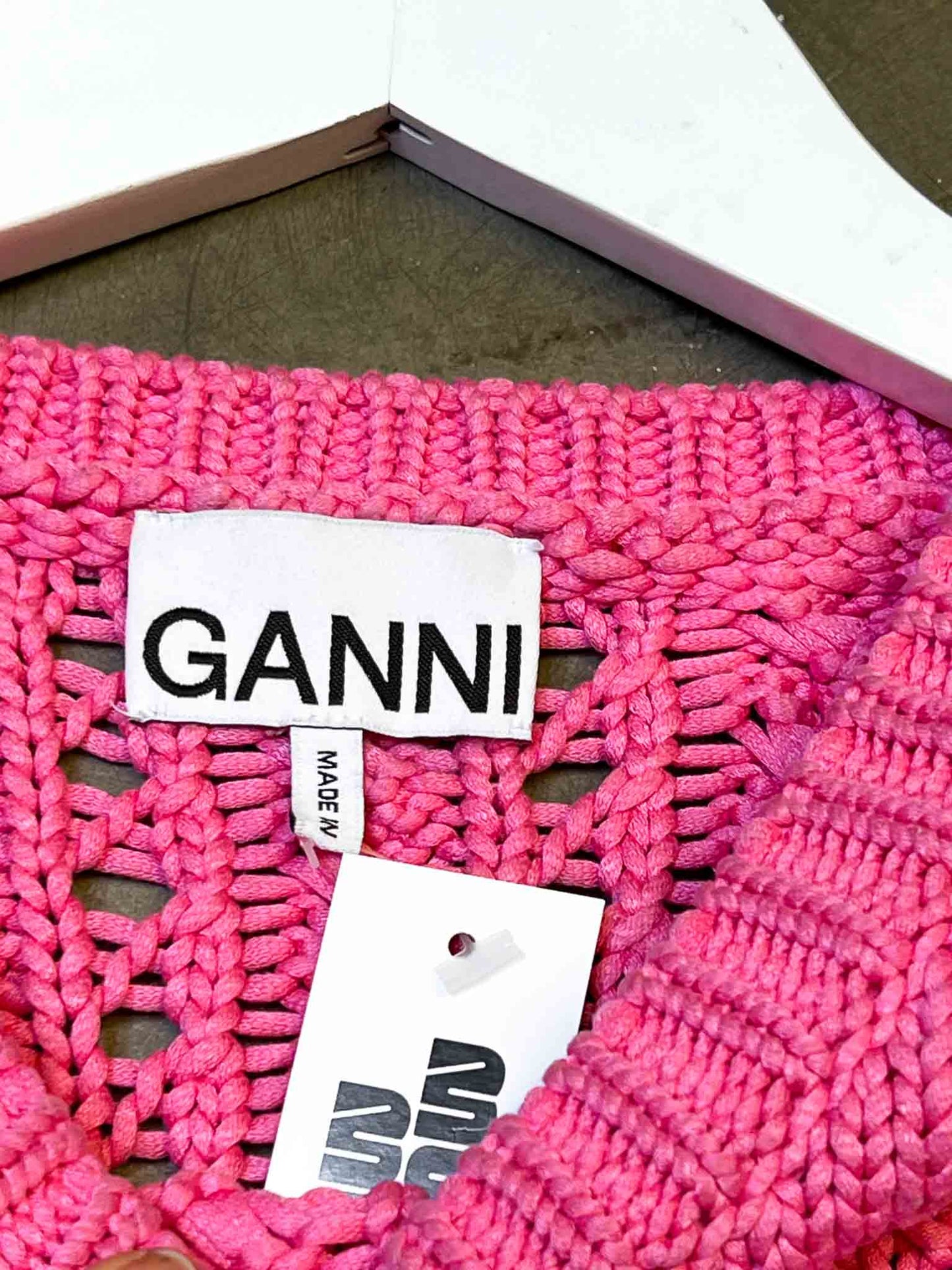 Size L | Ganni Cropped Rope Vest