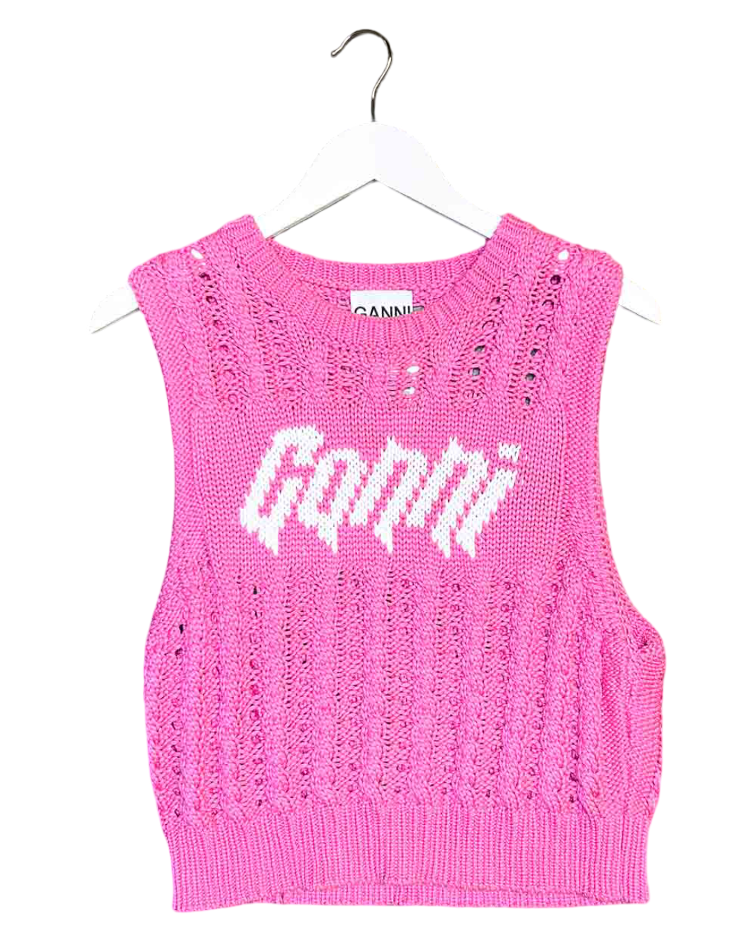 Size L | Ganni Cropped Rope Vest