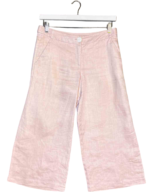 Size 8 | Anna Thomas Pink Cropped Linen Pants