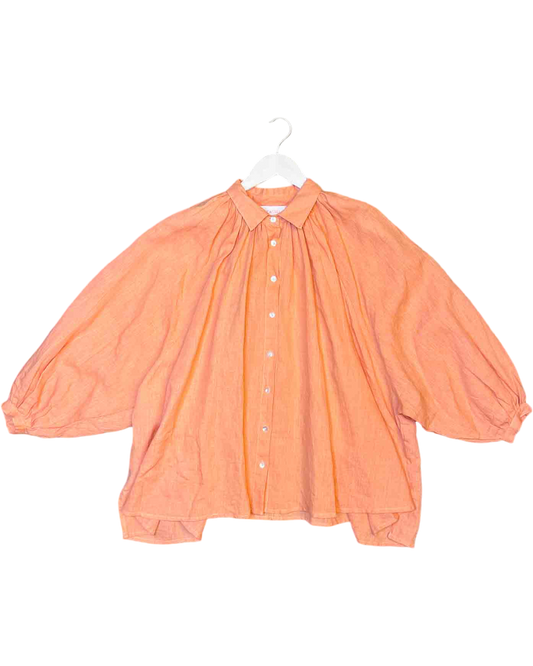 Size XS | Kinga Csilla Linen Gathered Long-sleeve Shirt