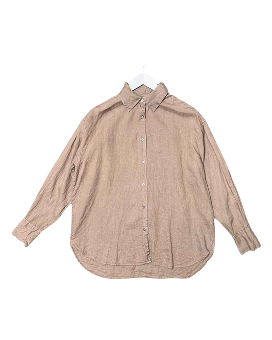 Size S/M | Assembly Label Taupe Linen Shirt