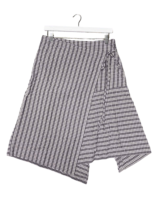 Size M | Kloke Gingham Wrap Skirt