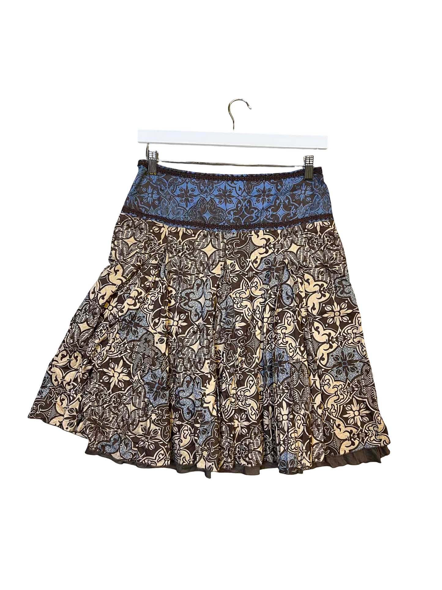 Size 8 (S) | Esprit Vintage Cotton Contrast Midi Skirt